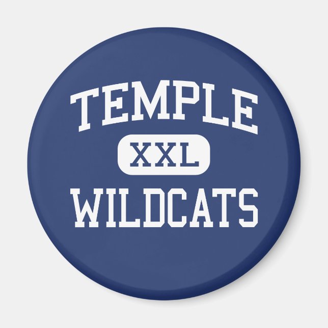 Imán Templo - Wildcats - High School - Temple Texas (Frente)
