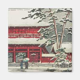 Imán Templo Zojoji arte de paisaje shin hanga de Hasui 