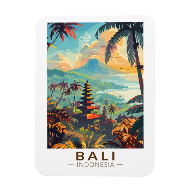 Imán Templos de Bali Indonesia de arte de viaje (Vertical)
