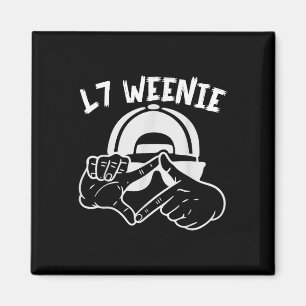 Imán Temporada de béisbol sóftbol L7 Weenie divertidos