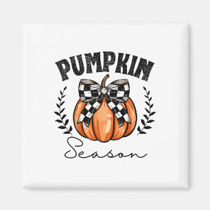 Imán Temporada de calabaza Cocina Calabaza Bow Hallowee