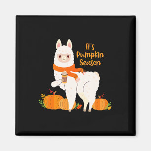 Imán Temporada de calabaza Llama otoño deja regalo de o