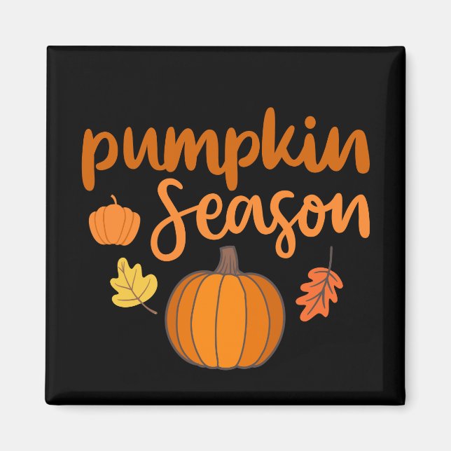 Imán Temporada de Calabazas Otoño (Frente)