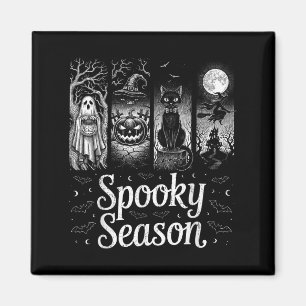 Imán Temporada de fantasía Funny Halloween Boo Witch Ca