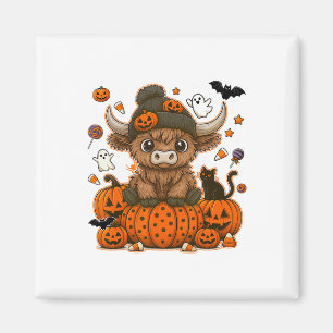 Imán Temporada de fantasía retro de la calabaza fantasm