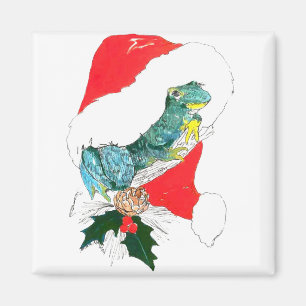 Imán Temporada de festividad de Gorras de ranas y Navid