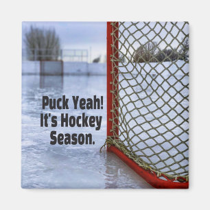 Imán Temporada de hockey Hielo Frío Humor Gracioso Puck