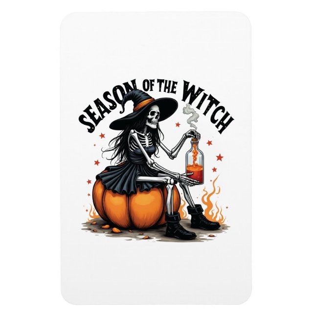 Imán Temporada de la bruja Tocante Hallowee Wtich (Vertical)