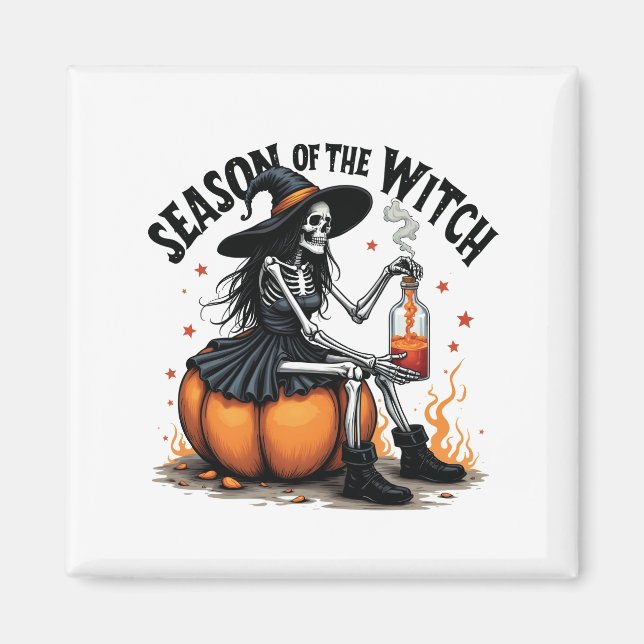 Imán Temporada de la bruja Tocante Hallowee Wtich (Frente)