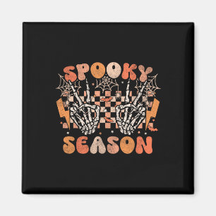 Imán Temporada de miedo Halloween Skeleton Costume retr