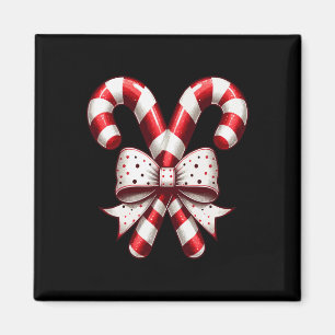 Imán Temporada de Navidad Lindo Caramelo Caña Retro Coq