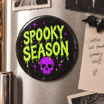 Temporada espeluznante calavera verde neón Hallowe