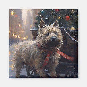 Imán Temporada festiva de los Navidades Cairn Terrier