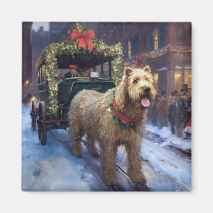Imán Temporada festiva de los Navidades Wheaten Terrier