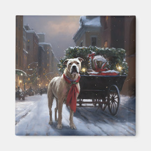 Imán Temporada festiva de Navidad del Staffordshire Ame