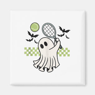 Imán Temporada Retro Spooky de Halloween Ghost Tennis P