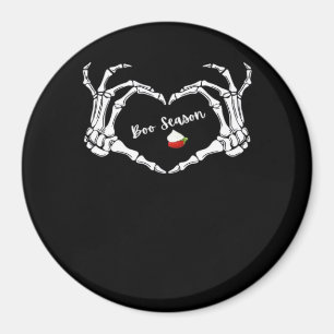 Imán Temporada Skeleton Hand Heart Boo Classic
