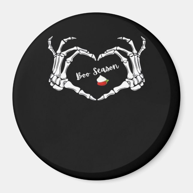 Imán Temporada Skeleton Hand Heart Boo Classic (Frente)