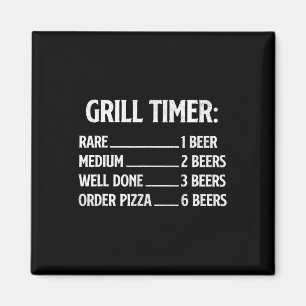 Imán Temporizador de parrilla - Parrillero amante del B