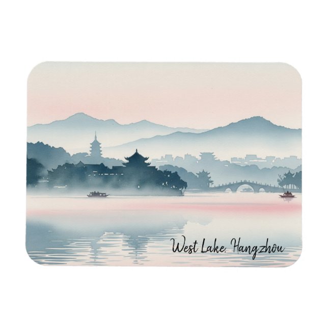 Imán Temprano por la mañana Hangzhou West Lake Hangzhou (Horizontal)