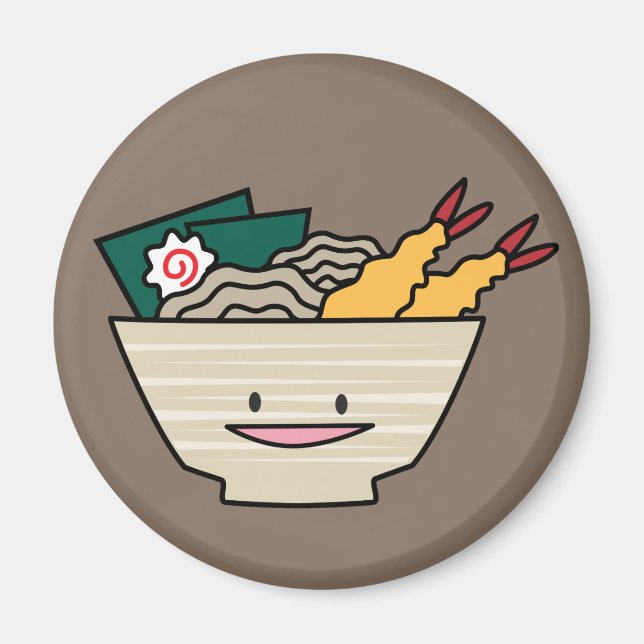 Imán Tempura ramen bowl nori camarones fideos japoneses (Frente)