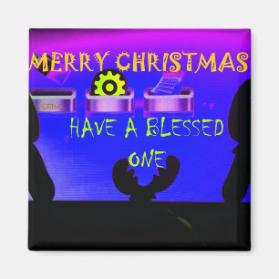 Imán Ten una bendición Feliz Navidad - un festival digi