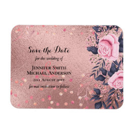 Imán Tendencia de ROSEGOLD Boda de la Marina Rosa Metál