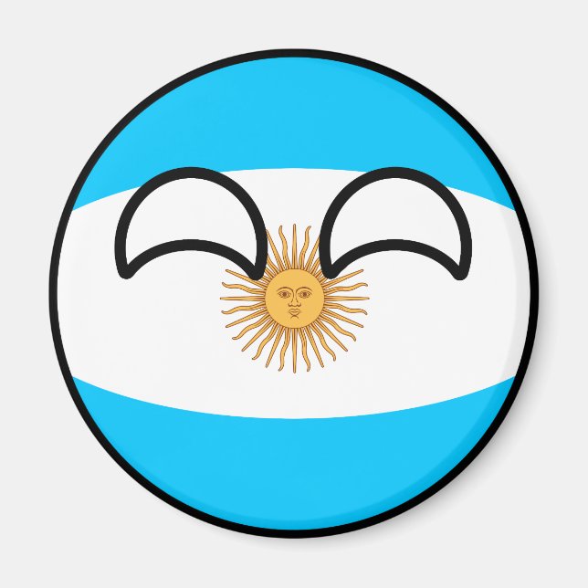 Imán Tendencia divertida Geeky Argentina Countryball (Frente)