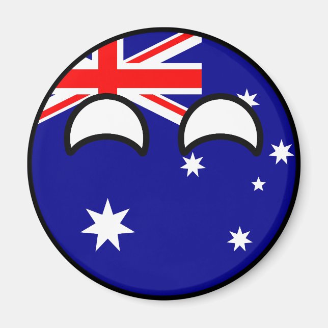 Imán Tendencia divertida Geeky Australia Countryball (Frente)