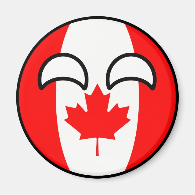 Imán Tendencia divertida Geeky Canada Countryball (Frente)