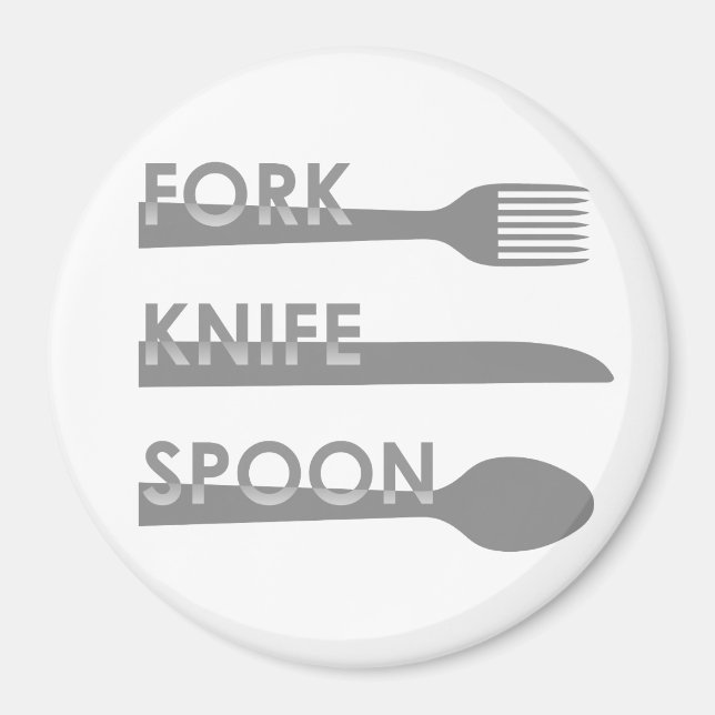Imán Tenedor Cuchillo Cuchara (Frente)