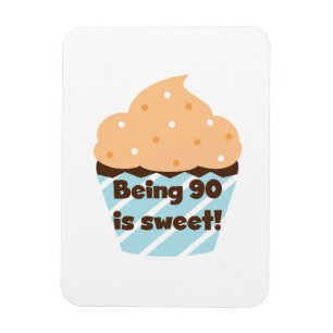 Imán Tener 90 años es dulce cumpleaños, camisetas y reg