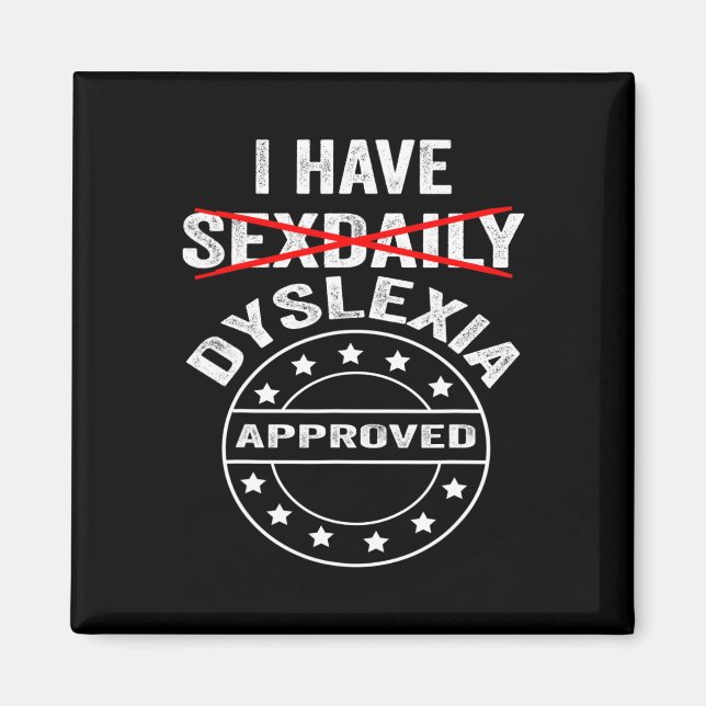 Imán Tener dislexia diaria  (Frente)