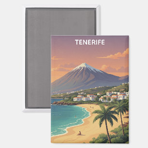 Imán Tenerife Mount Teide Isla Canarias Viaje Retro