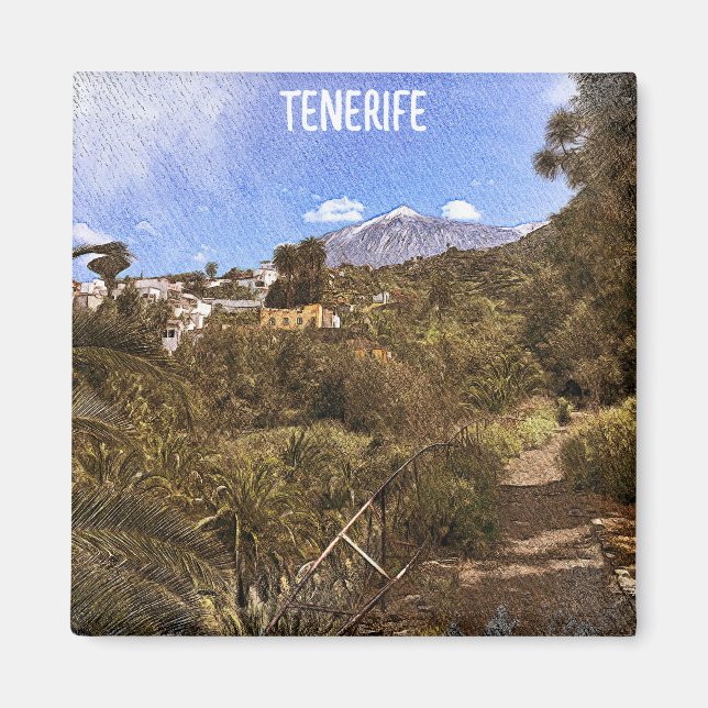 Imán Tenerife Teide Montaña Canarias España (Frente)