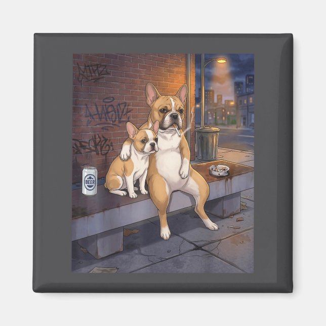 Imán Tengo Ese Perro Dentro De Mí Funny Bulldog Francés (Frente)
