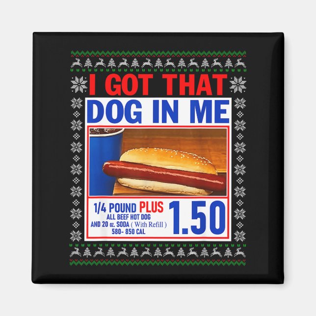 Imán Tengo Ese Perro Dentro De Mí Funny Hotdog Jersey F (Frente)