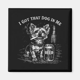 Imán Tengo ese perro en funny yorkie fumando cigarrillo