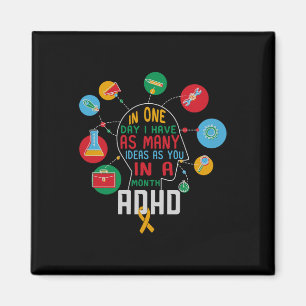 Imán Tengo Muchas Ideas Adhd Awareness Colors Ad