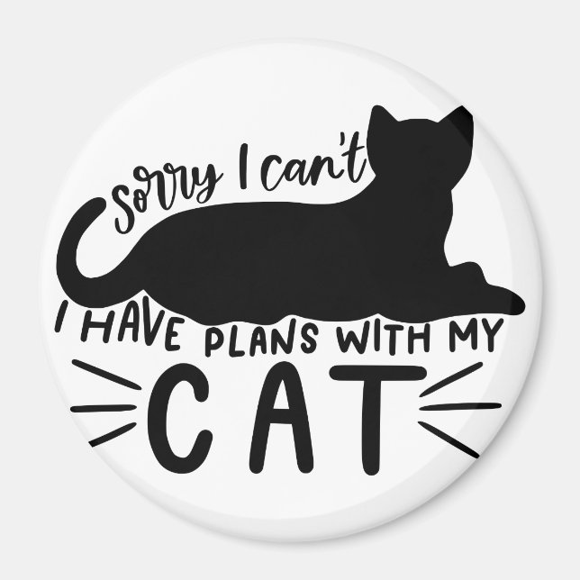 Imán Tengo planes con mi gato (Frente)