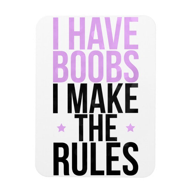 Imán Tengo tetas que hago las reglas (Vertical)