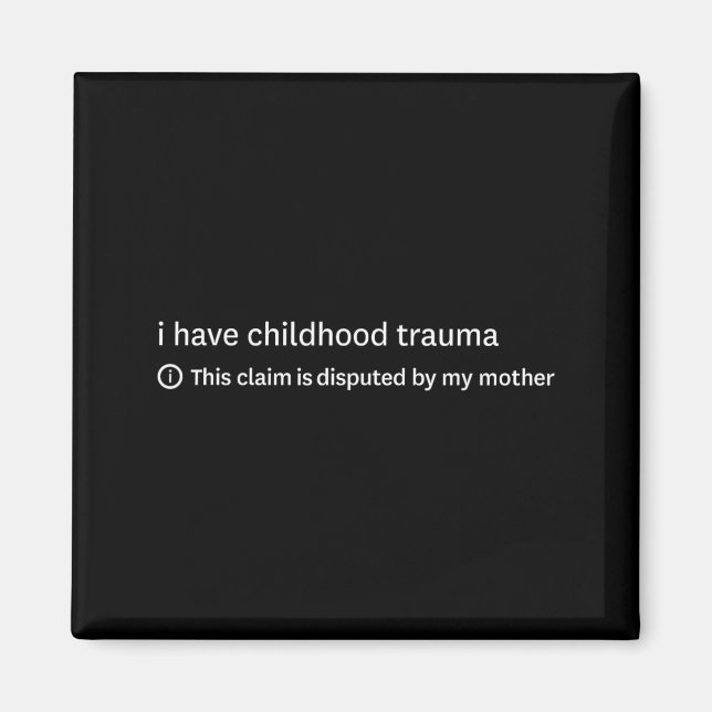 Imán Tengo Trauma Infantil Esta Afirmación es Discutida (Frente)