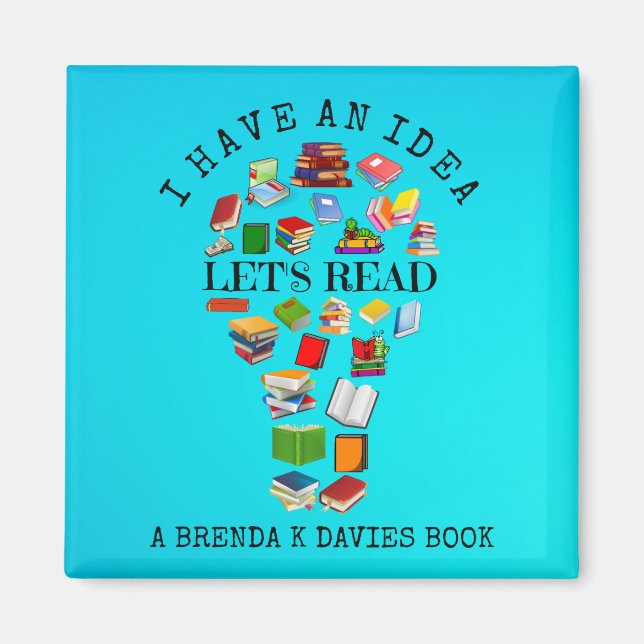 Imán Tengo una idea Leer un libro de Brenda K Davies (Frente)