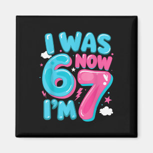 Imán Tenía Seis Ahora Tengo Siete 67 Groovy Cumpleaños