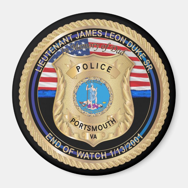 Imán Teniente James Duke Sr Magnet (Frente)