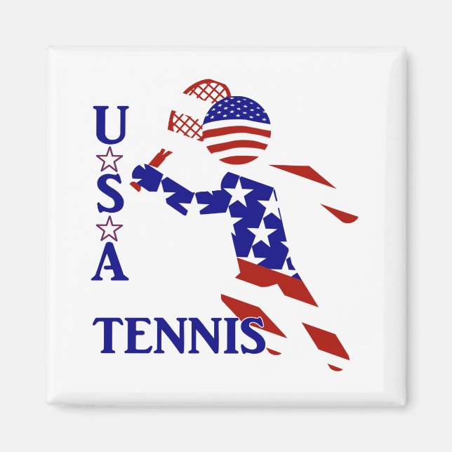 Imán TENIS DE HOMBRES Patriotas Estadounidenses (Frente)