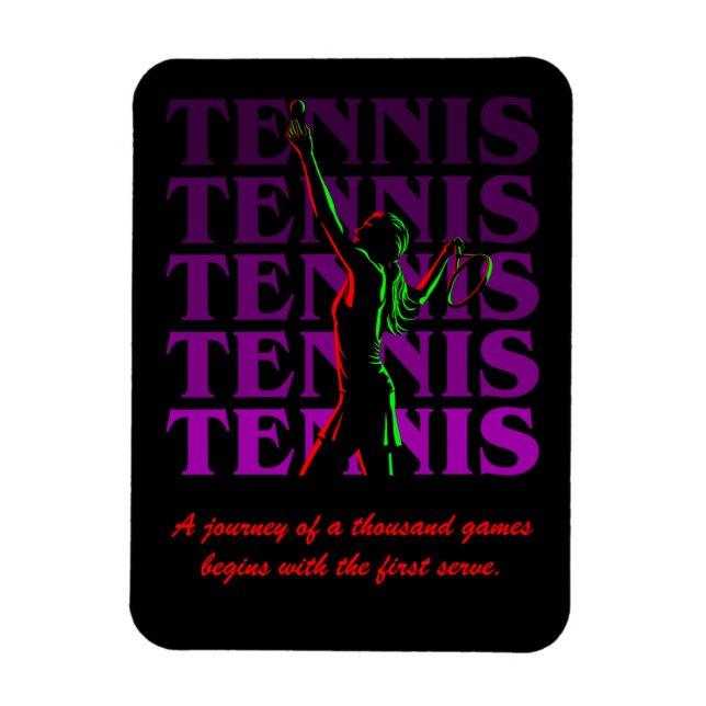 Imán Tenis Femenino Flexi Magnet 1 Púrpura Oscuro (Vertical)