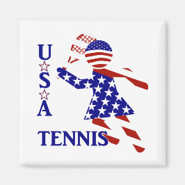 Imán TENIS FEMENINO Patriótico DE EEUU