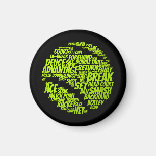 Imán Tenis Jugador De Tenis Jugando A La Pelota De Teni