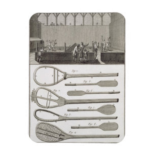 Imán Tenis real y construcción de racquets, desde